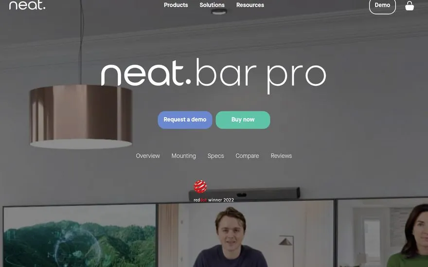 Neat Bar Pro — video bar for large rooms — supplier page